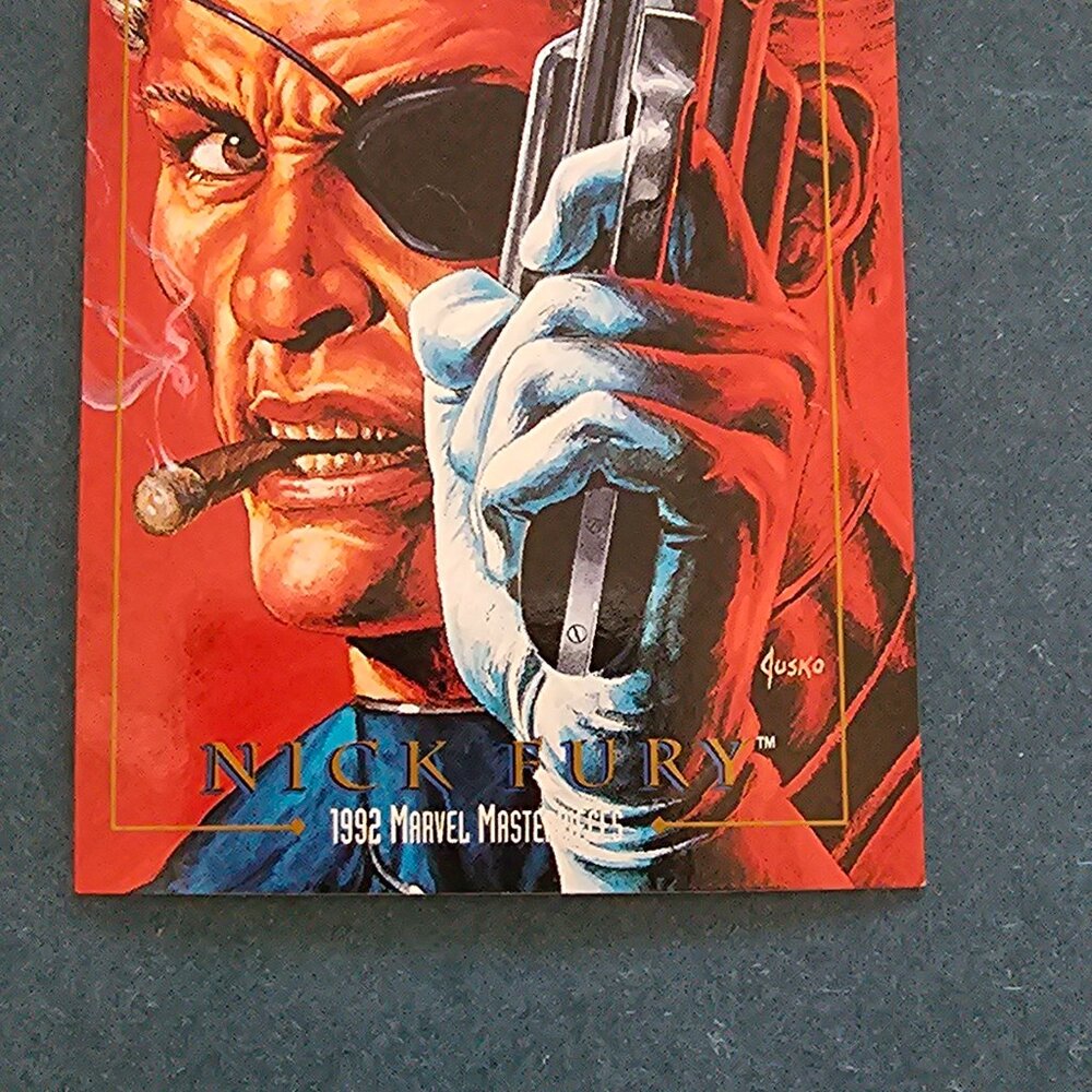 1992 Marvel masterpieces Nick Fury error cut